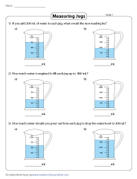 Calculating Liquid Changes in Measuring Jugs
