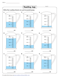 Reading Liquid Levels - 2 L Jugs