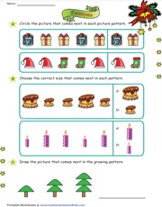 Christmas Patterns Worksheet