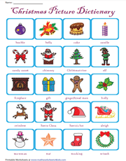 Christmas Picture Dictionary