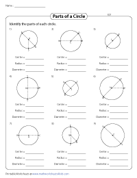 Circles Worksheets