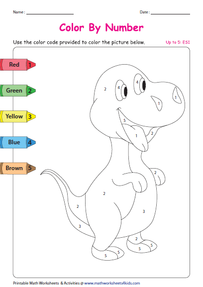 Color by Numbers Worksheets Color by Numbers Worksheets