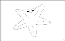 Starfish 1 Coloring Page