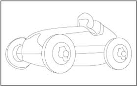 Car toy coloring page