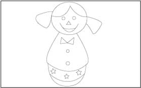 Dancing Doll Coloring Page
