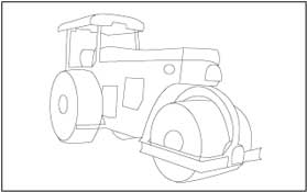 Road Roller Coloring Page