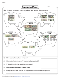 Comparing Money Amounts up to 1000