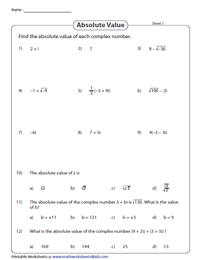 Finding Absolute Value or Modulus
