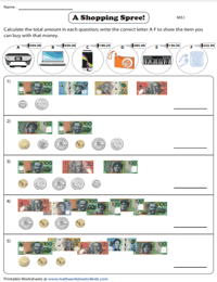 Counting Australian Coins and Notes | Moderate