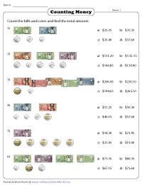 Counting Canadian Money | MCQ