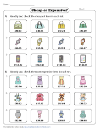 Comparing the Costs of Goods in British Pounds