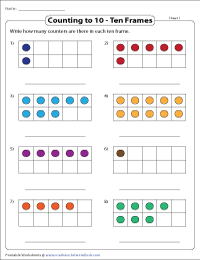 Counting to 10 Worksheets