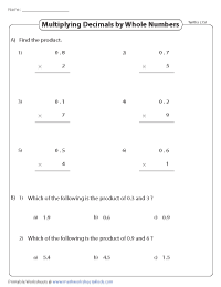 Multiplying Tenths by Whole Numbers | Level 1