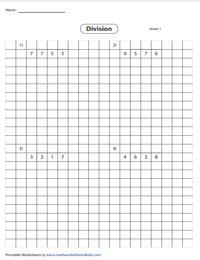 3-digit by 1-digit Division using Grids