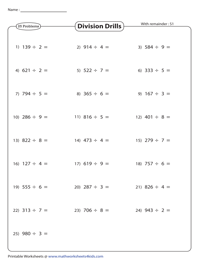 3-digit by 1-digit | With Remainder -  4-minute drill
