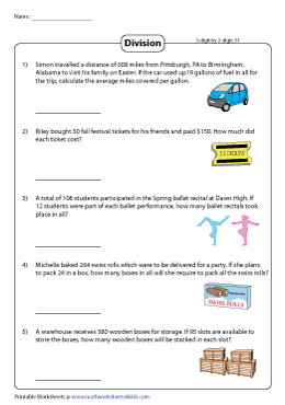 Three-digit by Two-digit Word Problems