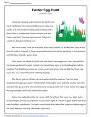 Easter Reading Comprehension Passage