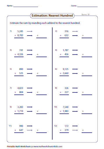 my homework lesson 2 estimate sums and differences