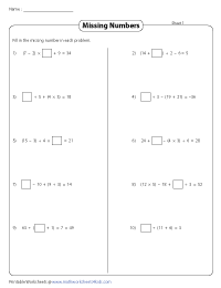 Evaluating Numerical Expressions with Parentheses Worksheets