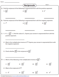 Reciprocals and Inverses of Exponents