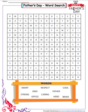 Father's Day - Word Search