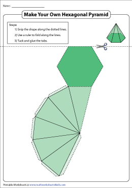 Foldable Net of a Hexagonal Pyramid
