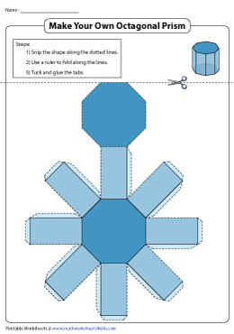 Foldable Net of an Octagonal Prism
