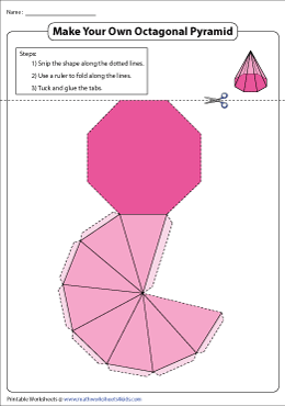 Foldable Net of an Octagonal Pyramid