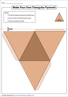 Foldable Net Of a Triangular Pyramid