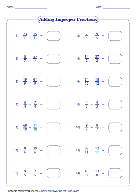 mixed-fraction-to-improper-worksheet