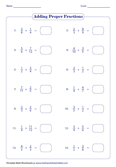 adding-proper-fractions-worksheet