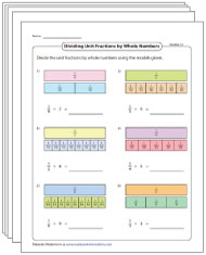 Dividing Fractions Worksheets