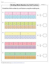 Dividing Whole Numbers by Unit Fractions Using Models