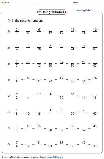 equivalent fractions worksheet grade 8