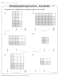 Multiplying Fractions Worksheets