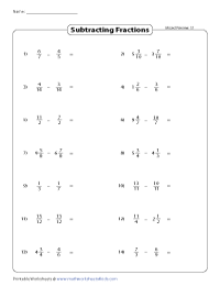 Subtracting Fractions and Mixed Numbers | Combined Review
