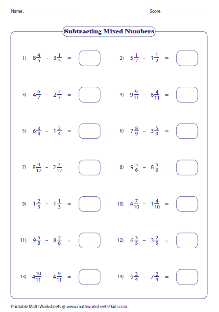 subtracting-fractions-worksheets