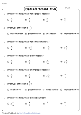 Types of Fractions | MCQ