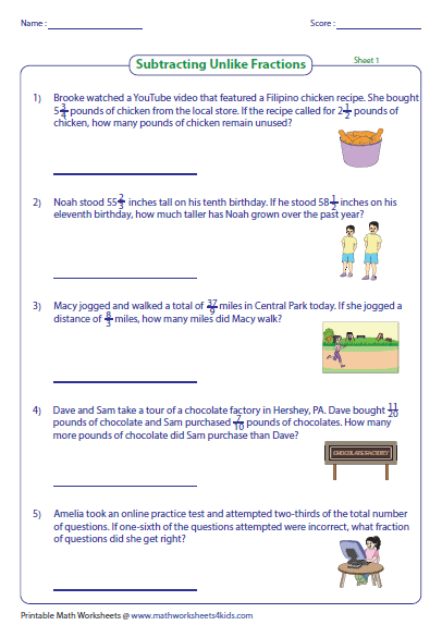 word-problems-with-fractions-worksheet