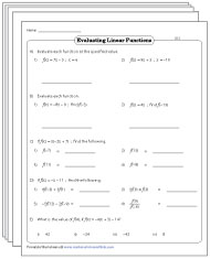 Evaluating Linear Functions
