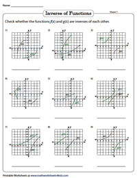 Inverse Function Worksheets