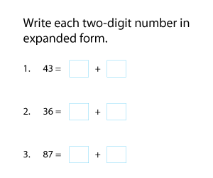 Writing Two-Digit Numbers in Expanded Form