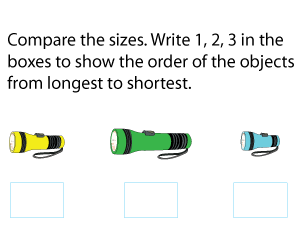 Ordering Objects from Longest to Shortest