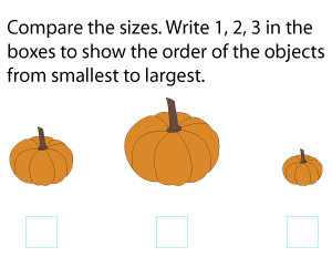 Ordering Objects from Smallest to Largest