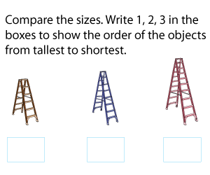 Ordering Objects from Tallest to Shortest