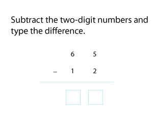 Two-Digit Subtraction without Regrouping