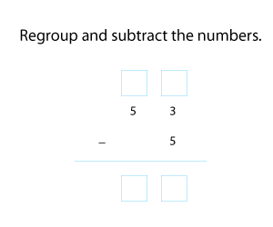 Two-Digit and One-Digit Subtraction with Regrouping