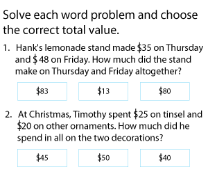 Adding Money within $100 | Word Problems