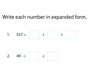 Writing Numbers up to 1,000 in Expanded Form