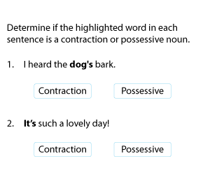 Possessives and Contractions